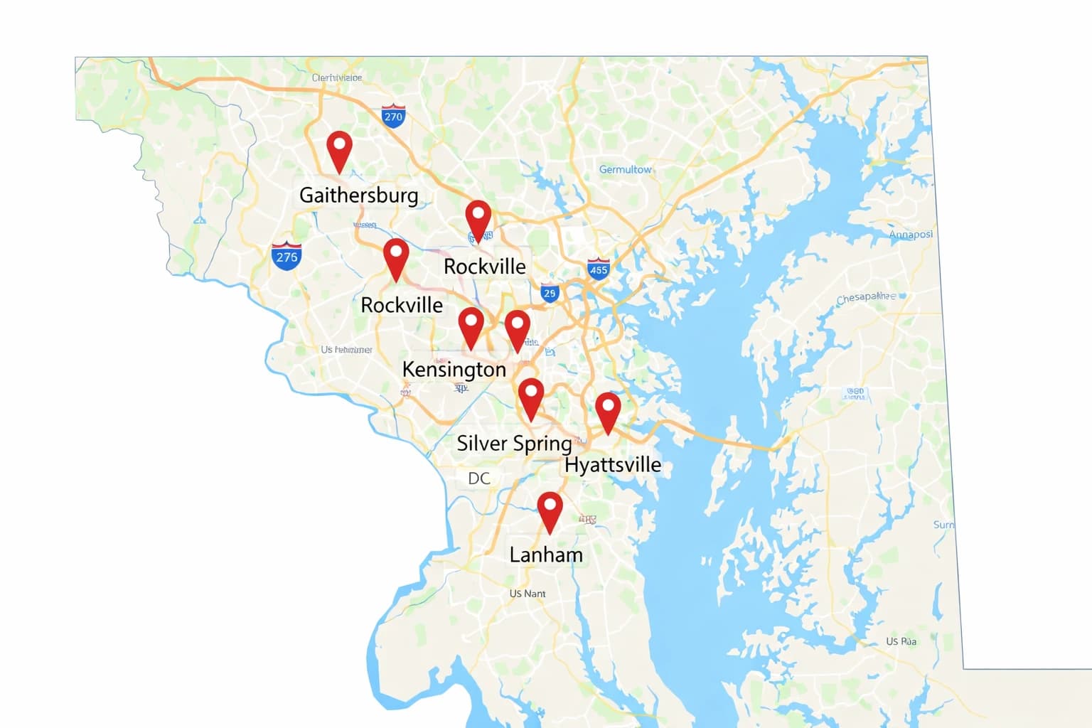 Map Service Area